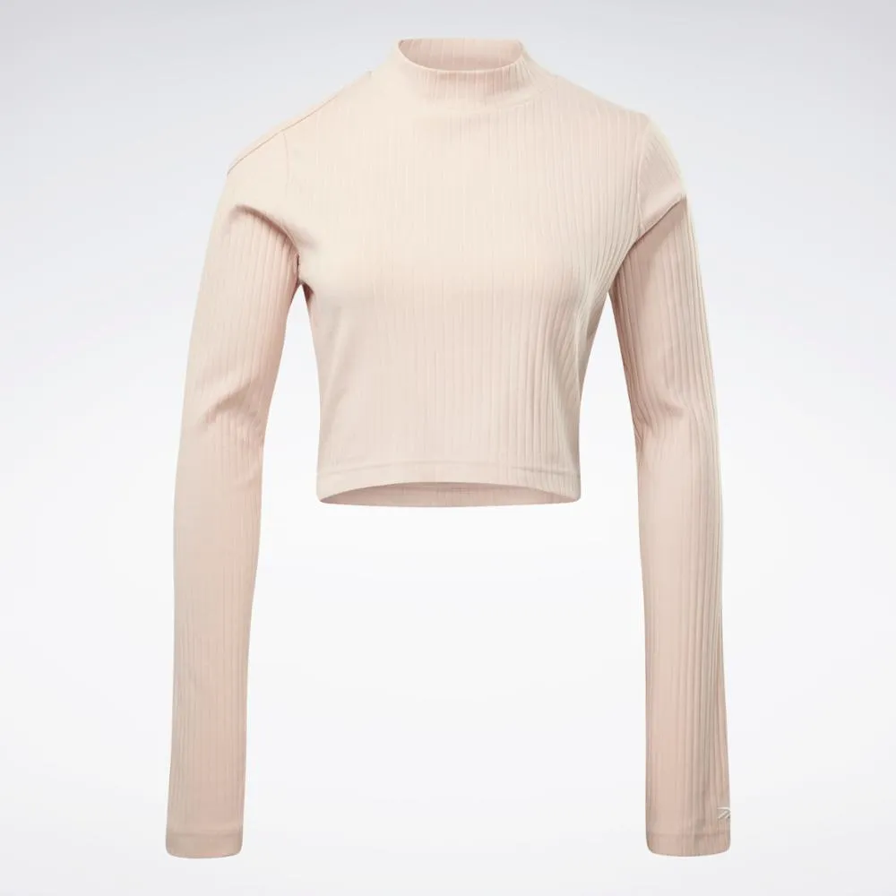Reebok Apparel Women Yoga Cotton Rib Long-Sleeve Top SOFECR