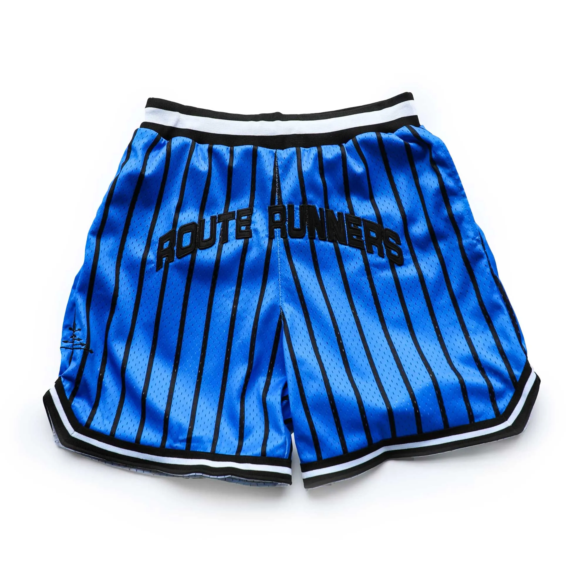 Route Runners Striped Shorts - (Blue and Black)
