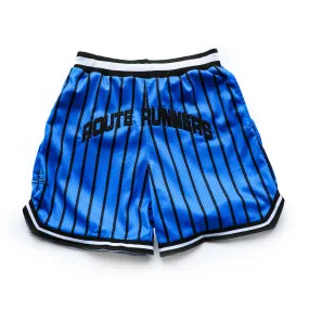 Route Runners Striped Shorts - (Blue and Black)