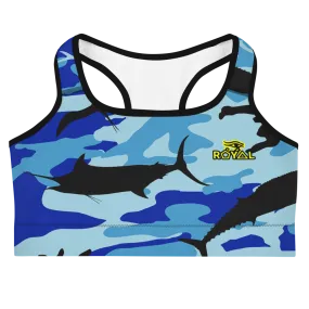 ROYAL. |  Urban Resort | FUTURE TRIBE Eye of Ra Fashion Sports Bra CAMO NEON 2 BLUE ATLANTIS
