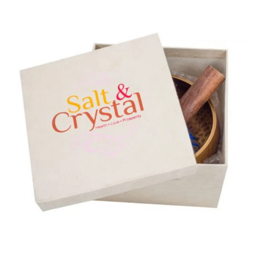 Salt and Crystal Tibetan Singing Bowl Set