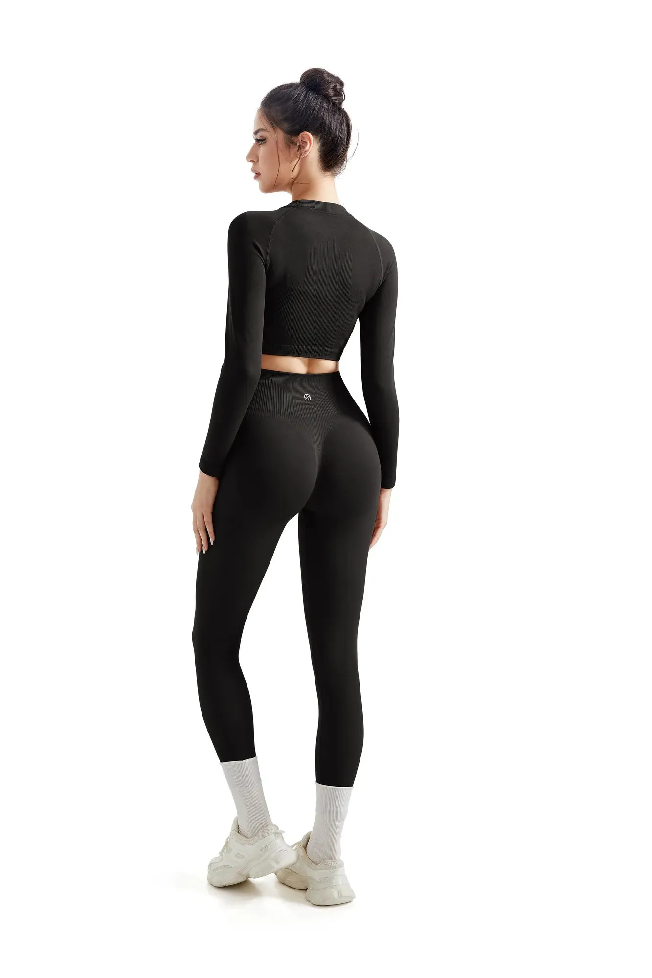 Seamless Crop Top Workout Set