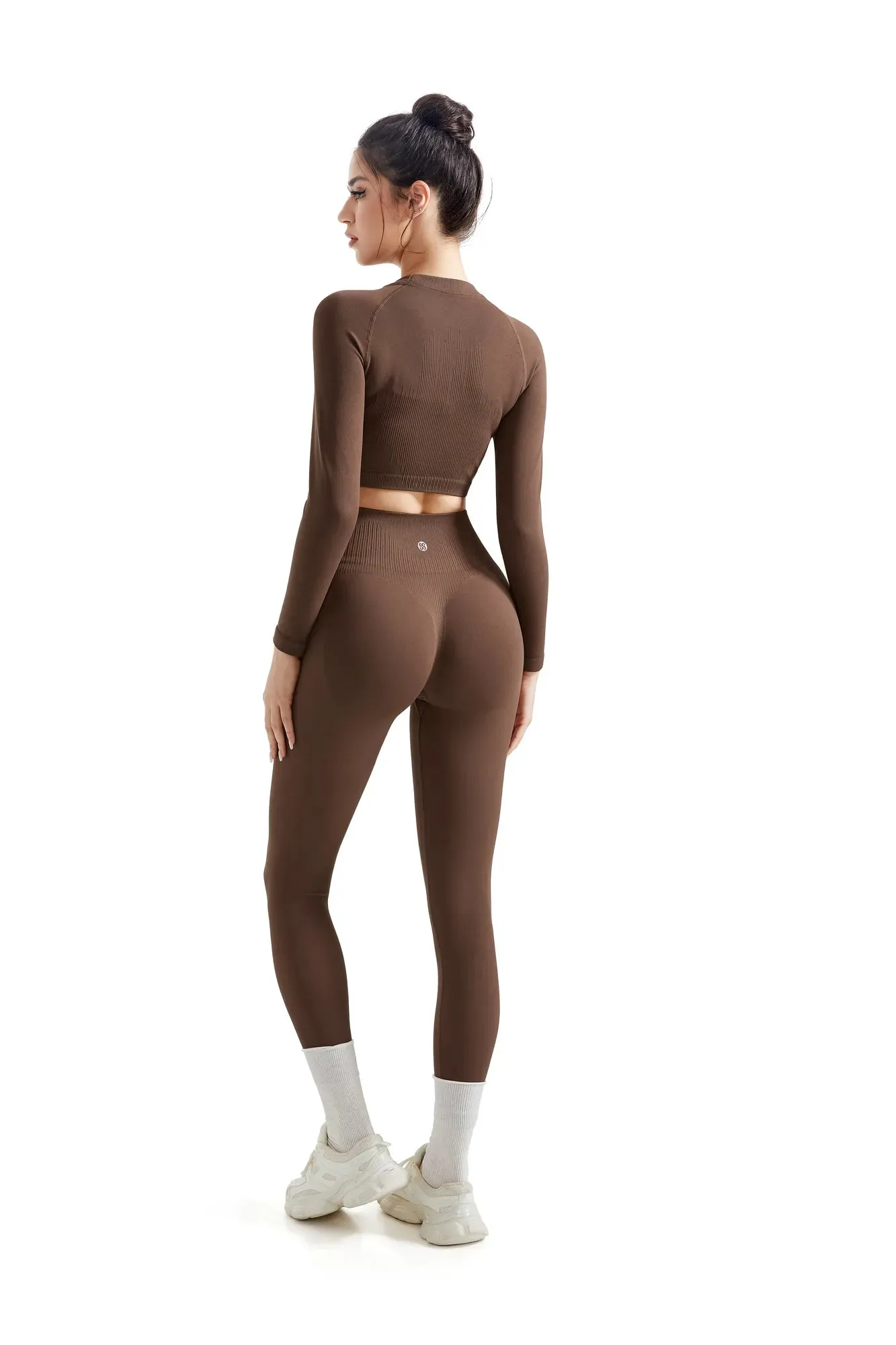 Seamless Crop Top Workout Set