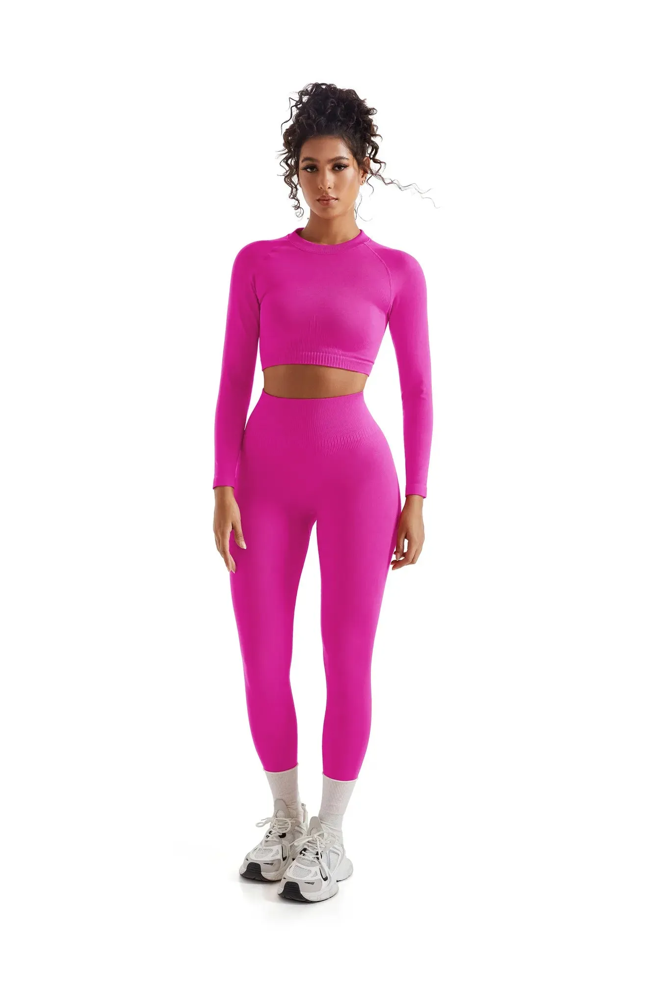 Seamless Crop Top Workout Set