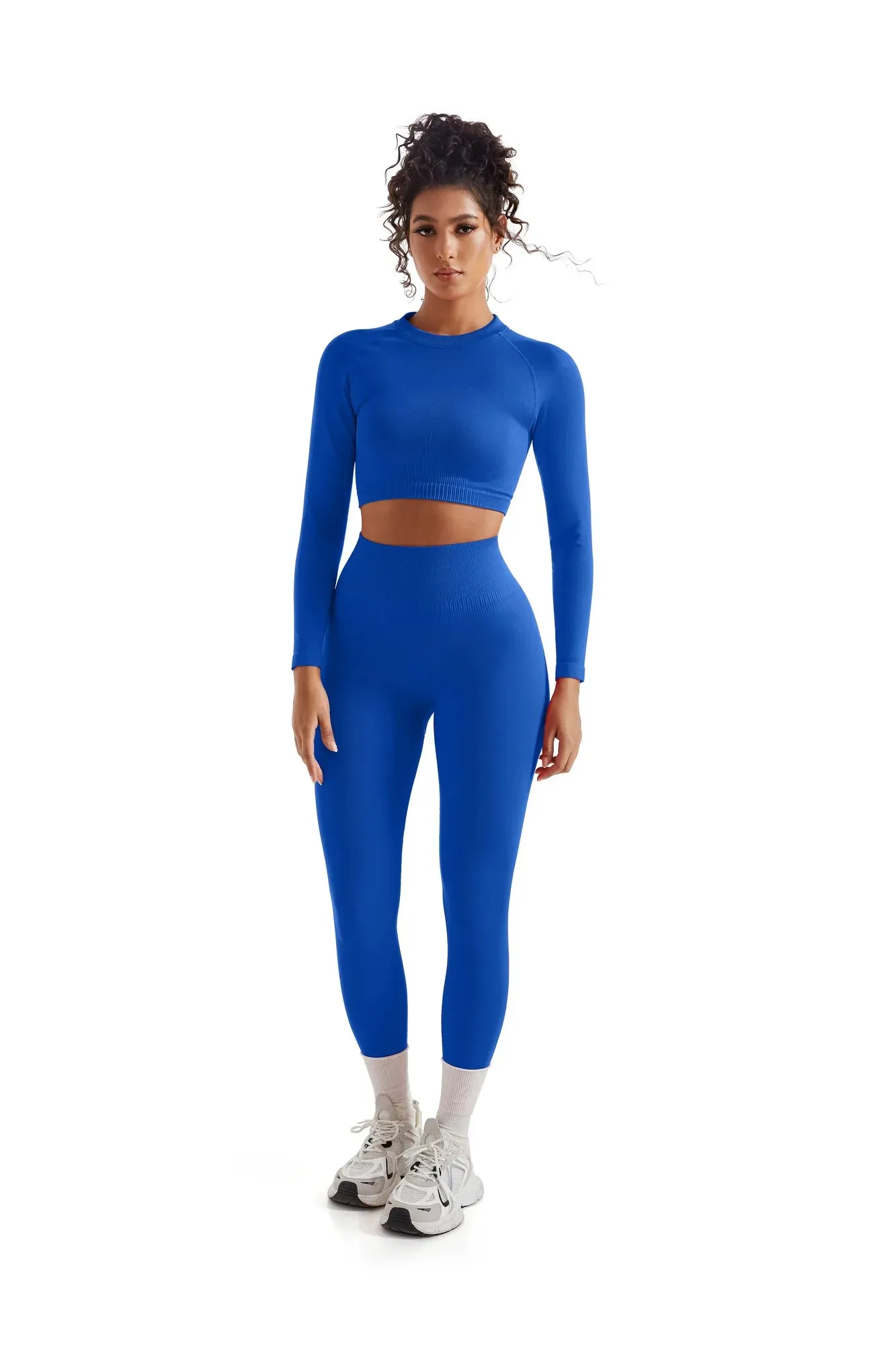 Seamless Crop Top Workout Set