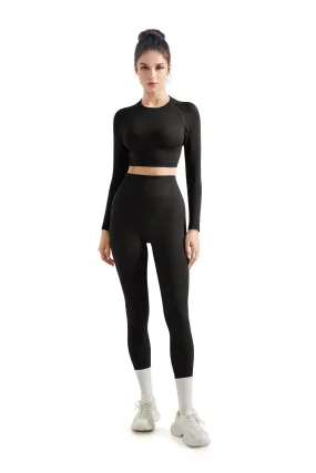 Seamless Crop Top Workout Set