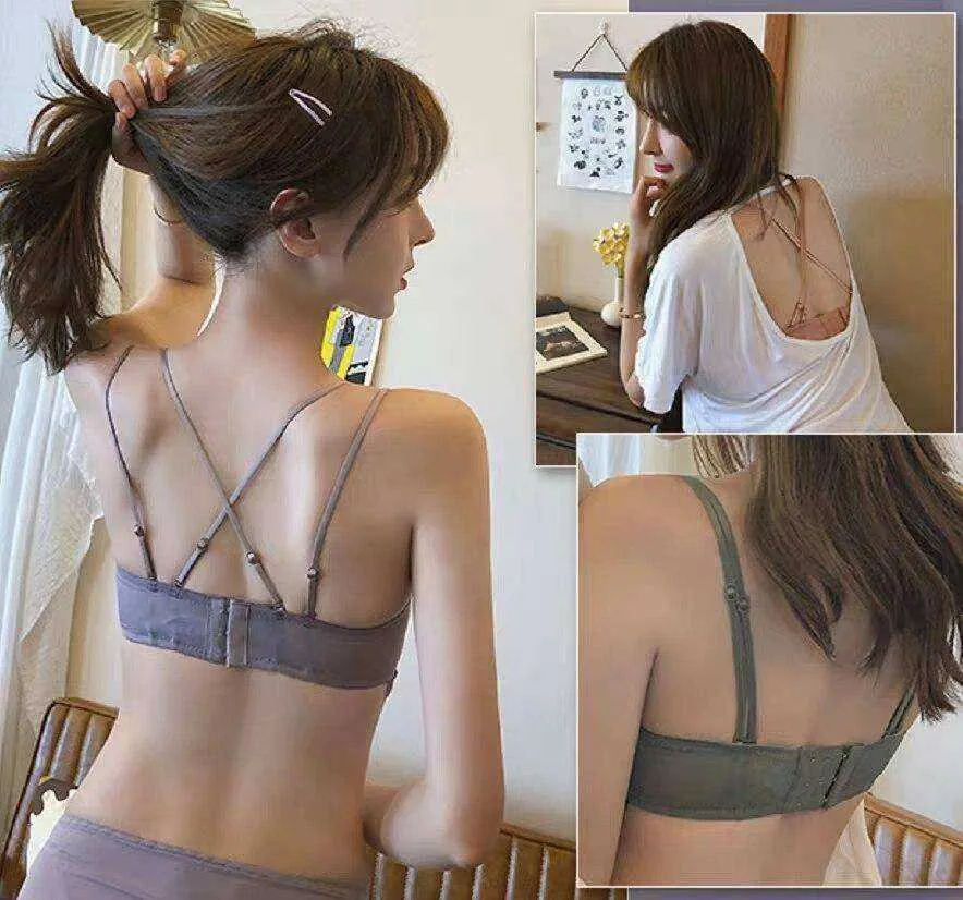 Sexy Lace Bralette Push Up Bras Wireless Soft Black Butterfly Bra