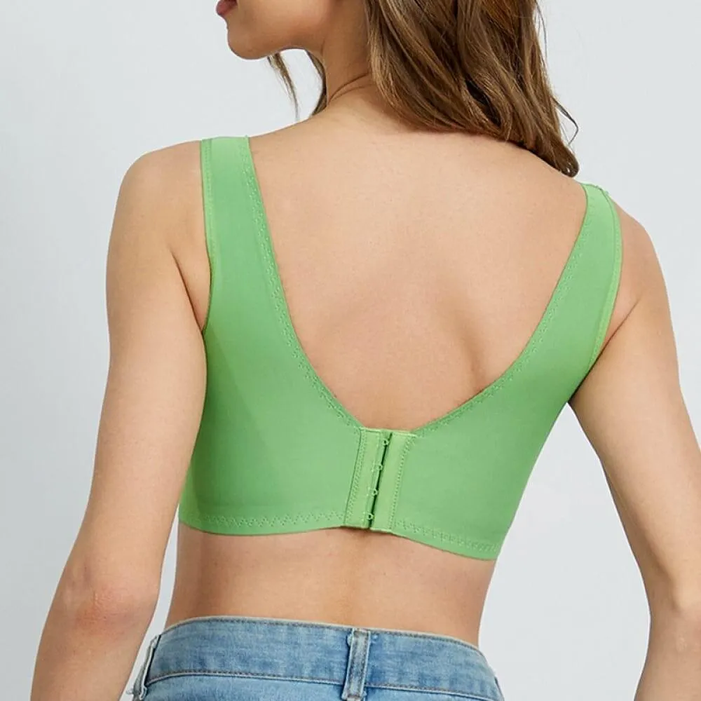 Shesways®"Feel like not wearing one" Plus Size Wireless Sports Bra - Black