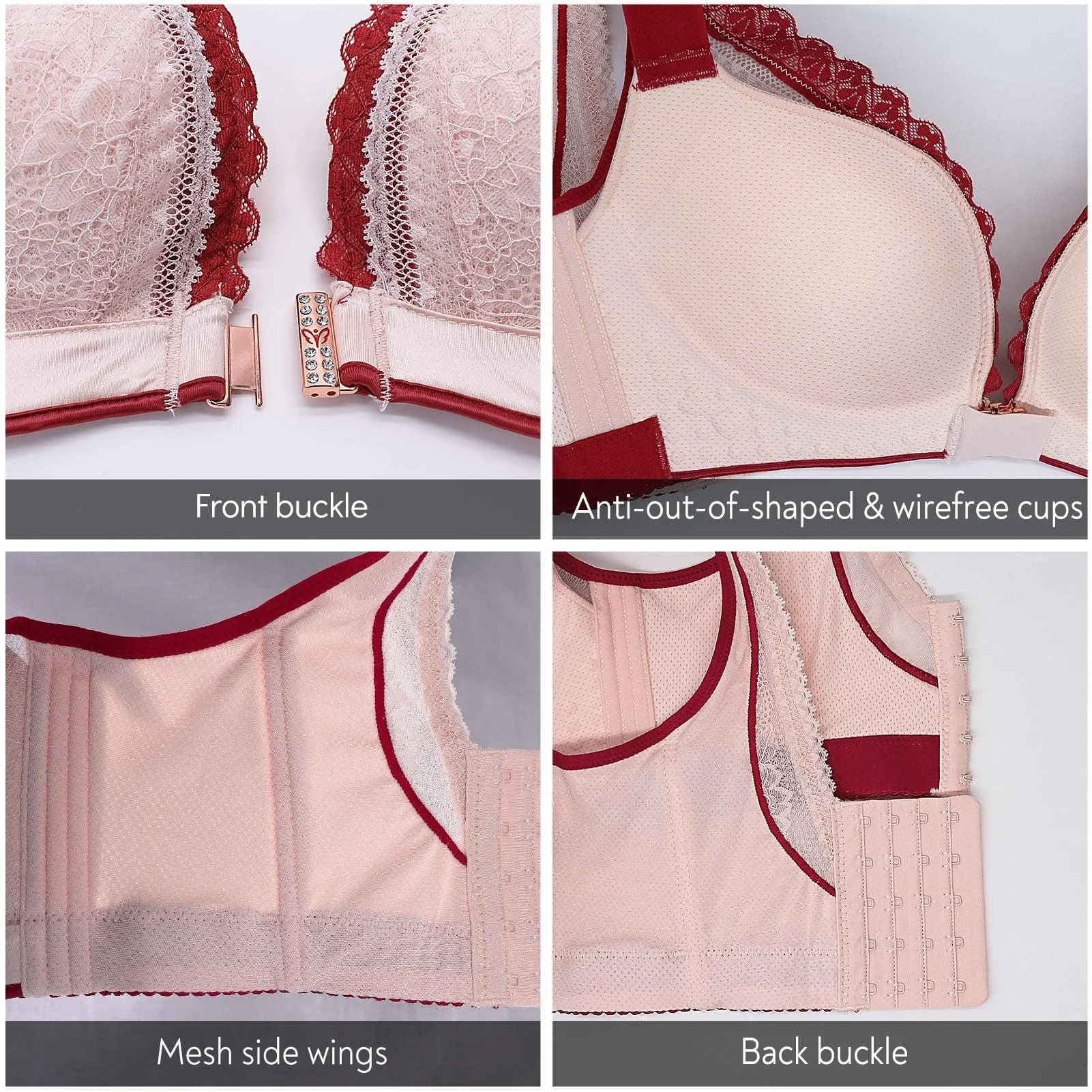 Shesways®"Sexy Lace" Front Hook Triangle Bralette