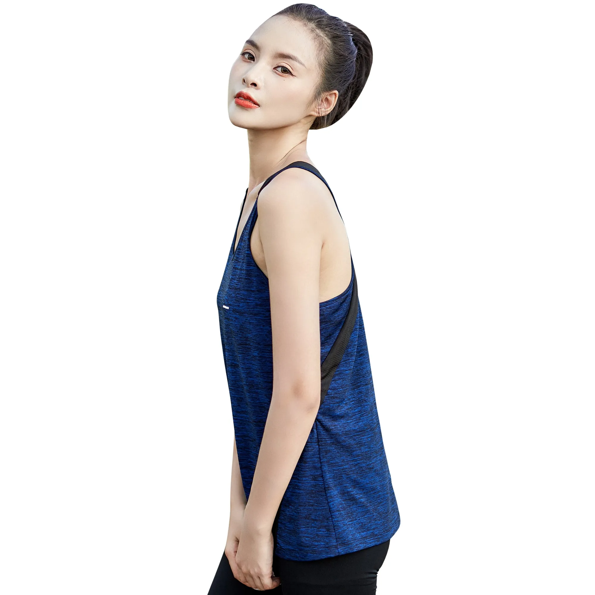 Sidiou Gruop Anniou Sleeveless Workout Tank Tops for Women Gym  Breathable Running Tops Sun Protection Yoga Sport Vest