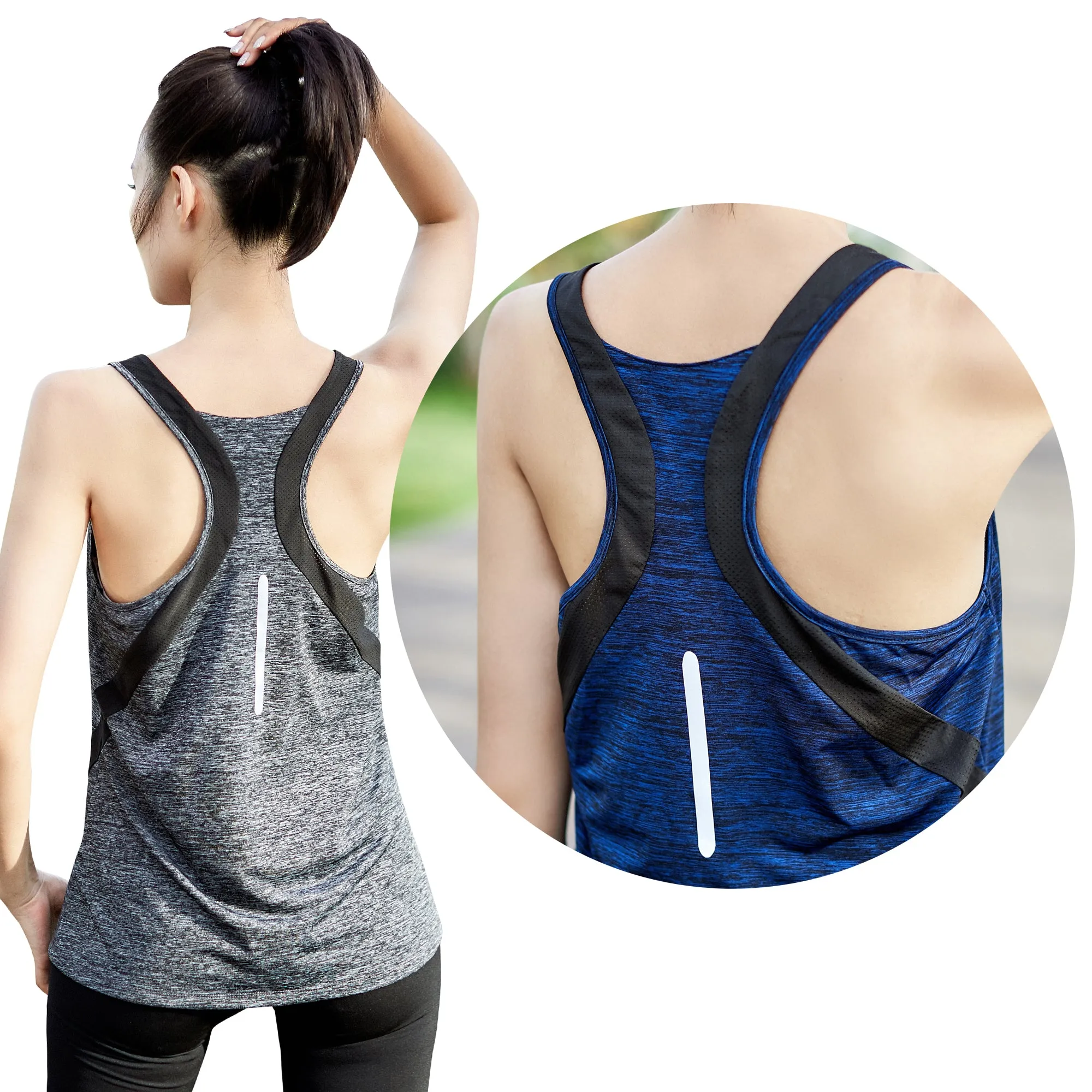 Sidiou Gruop Anniou Sleeveless Workout Tank Tops for Women Gym  Breathable Running Tops Sun Protection Yoga Sport Vest