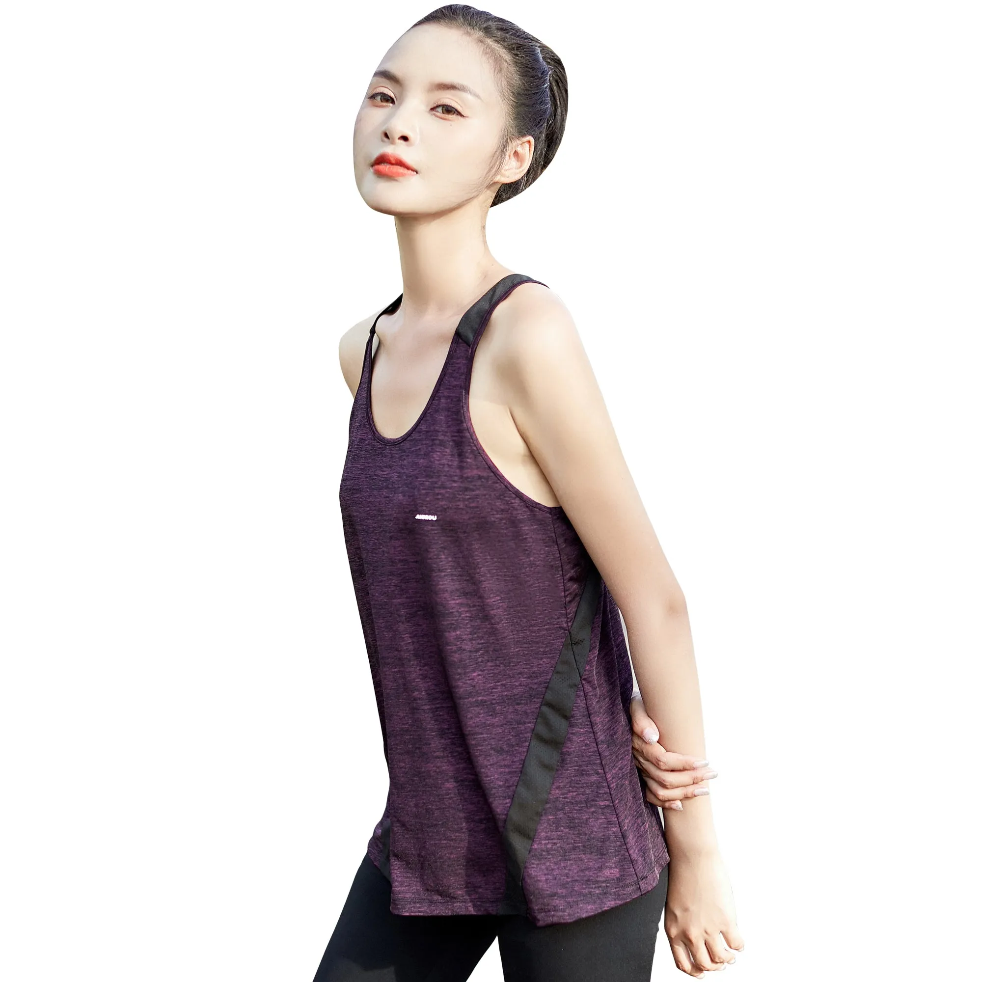 Sidiou Gruop Anniou Sleeveless Workout Tank Tops for Women Gym  Breathable Running Tops Sun Protection Yoga Sport Vest