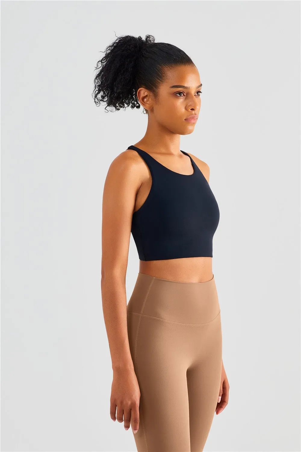 Soft Marshmallow Strappy Sports Bra