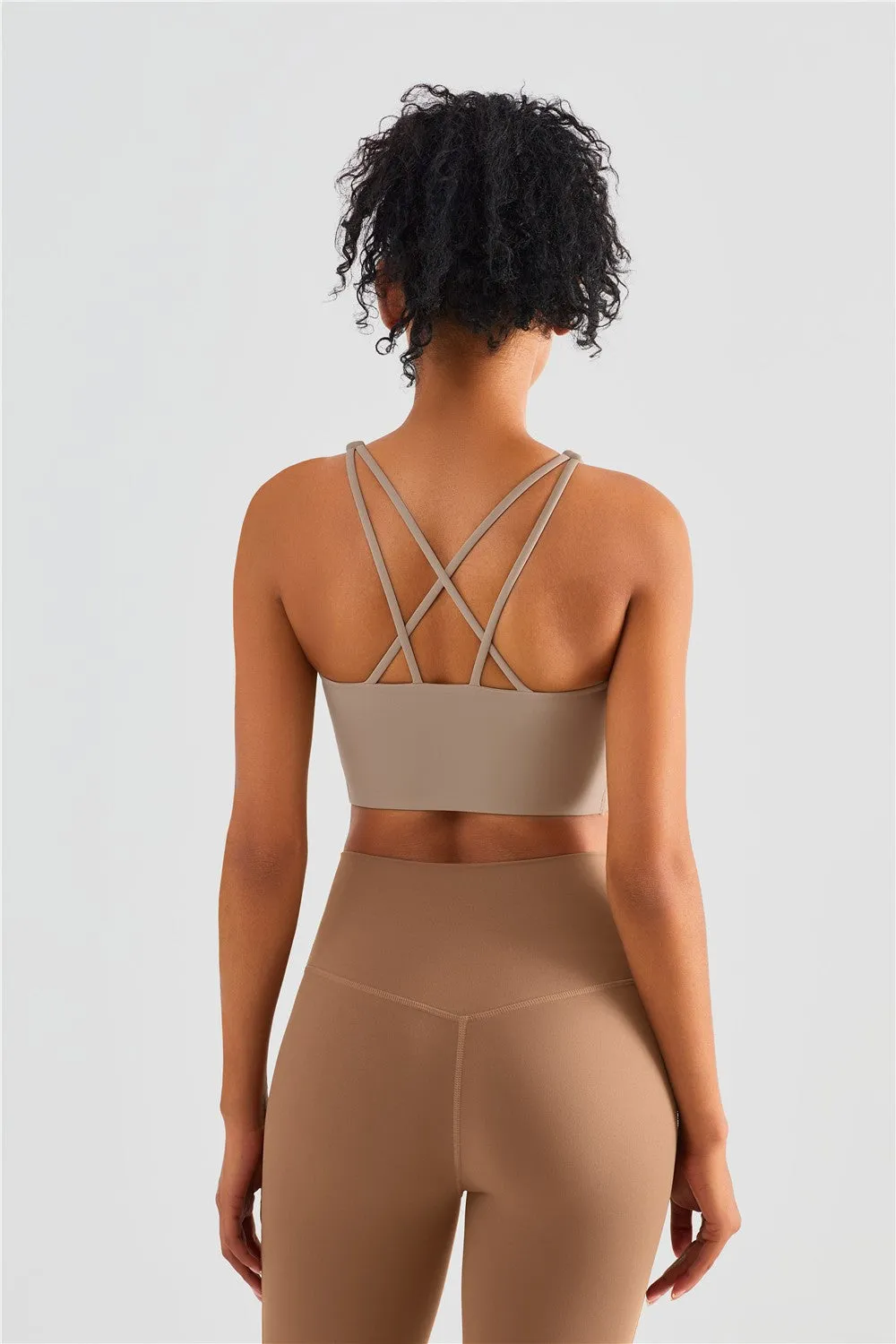 Soft Marshmallow Strappy Sports Bra