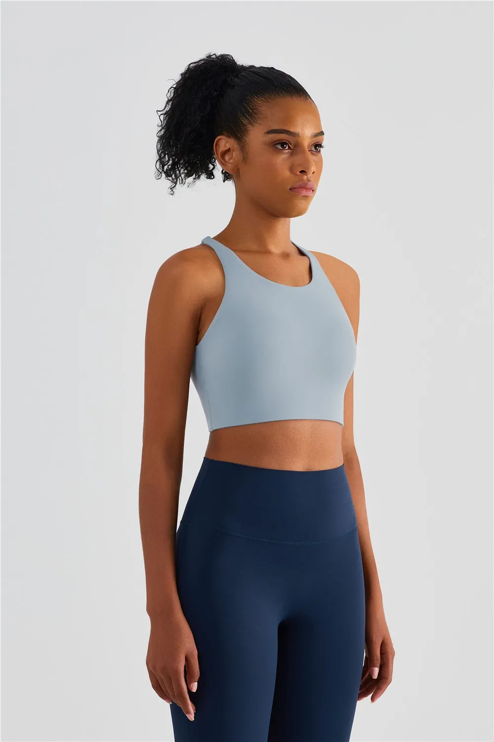 Soft Marshmallow Strappy Sports Bra