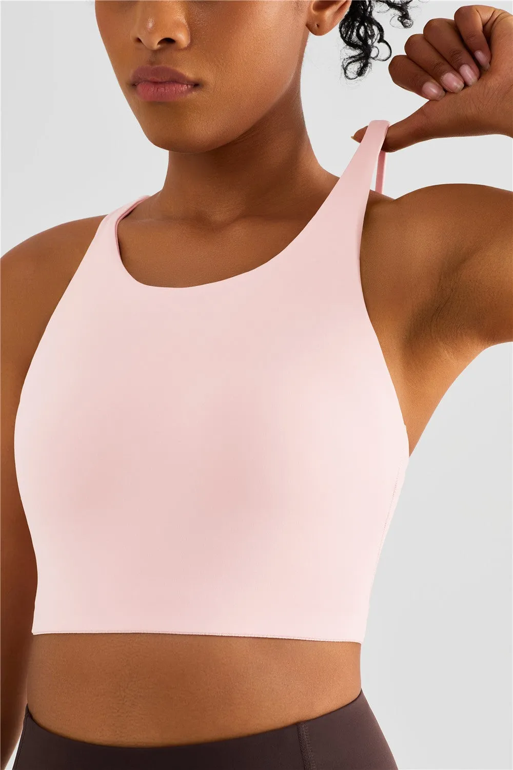 Soft Marshmallow Strappy Sports Bra