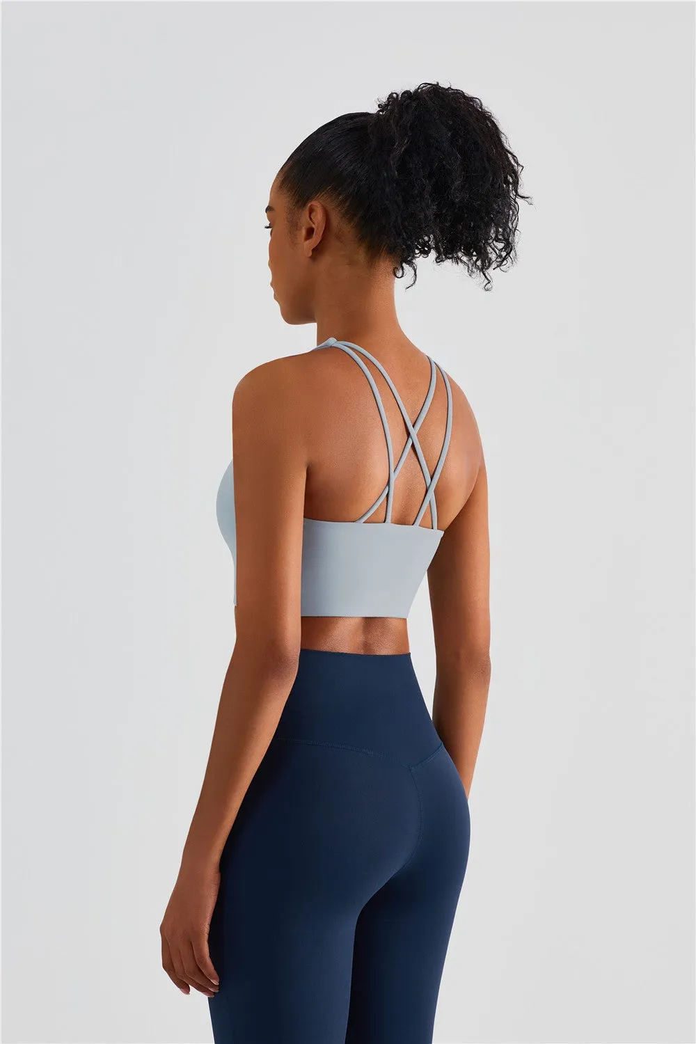 Soft Marshmallow Strappy Sports Bra