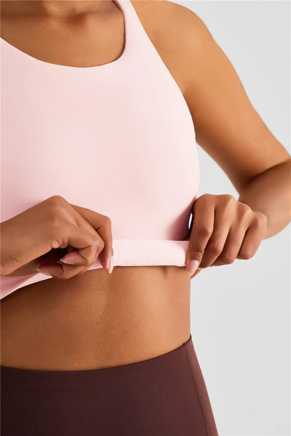 Soft Marshmallow Strappy Sports Bra