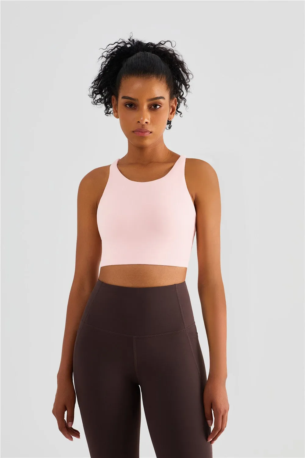 Soft Marshmallow Strappy Sports Bra