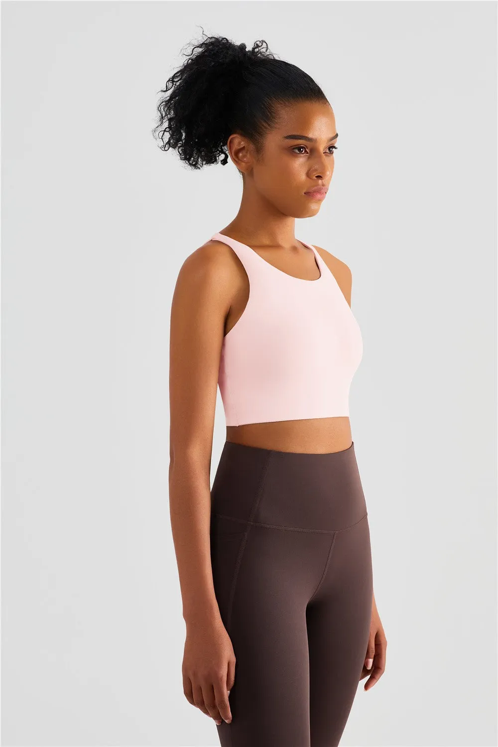 Soft Marshmallow Strappy Sports Bra