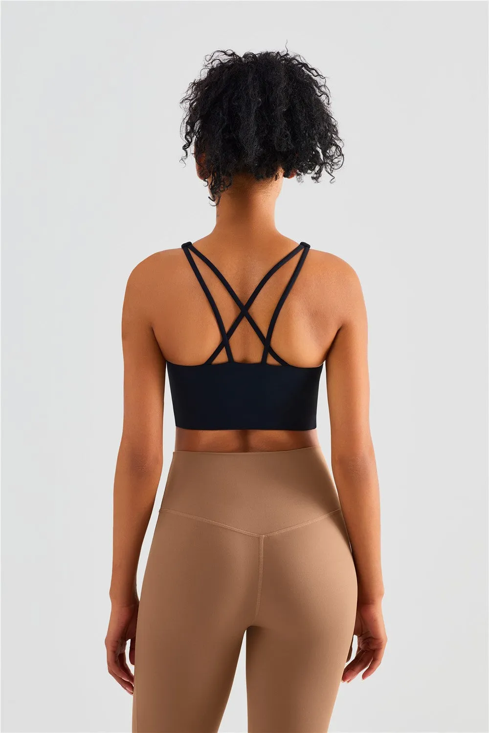 Soft Marshmallow Strappy Sports Bra