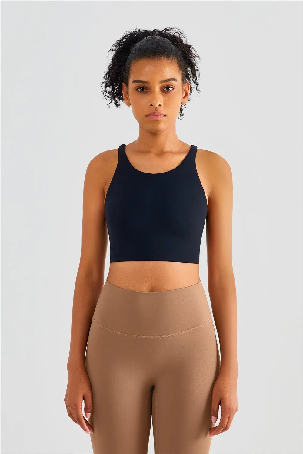 Soft Marshmallow Strappy Sports Bra