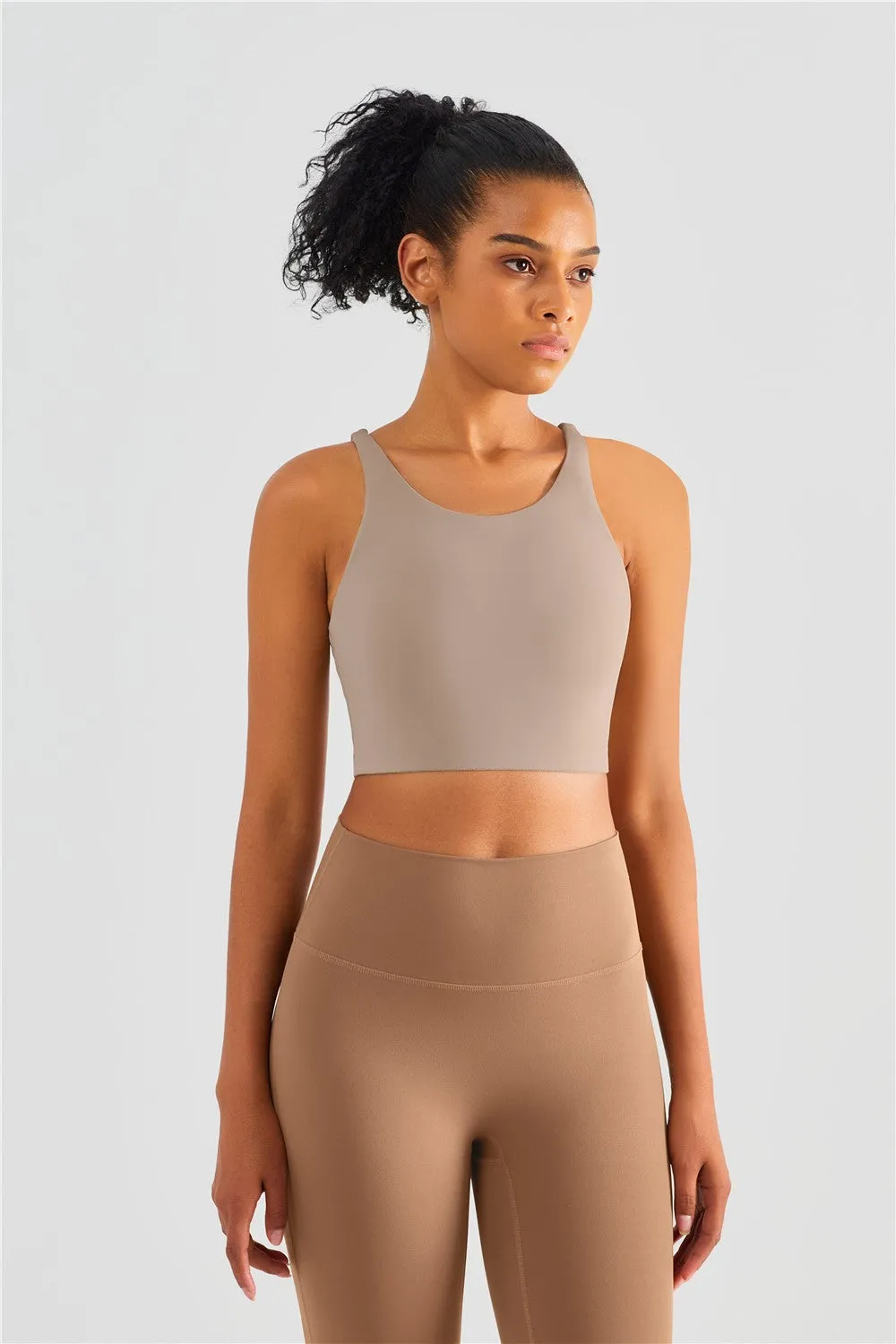 Soft Marshmallow Strappy Sports Bra