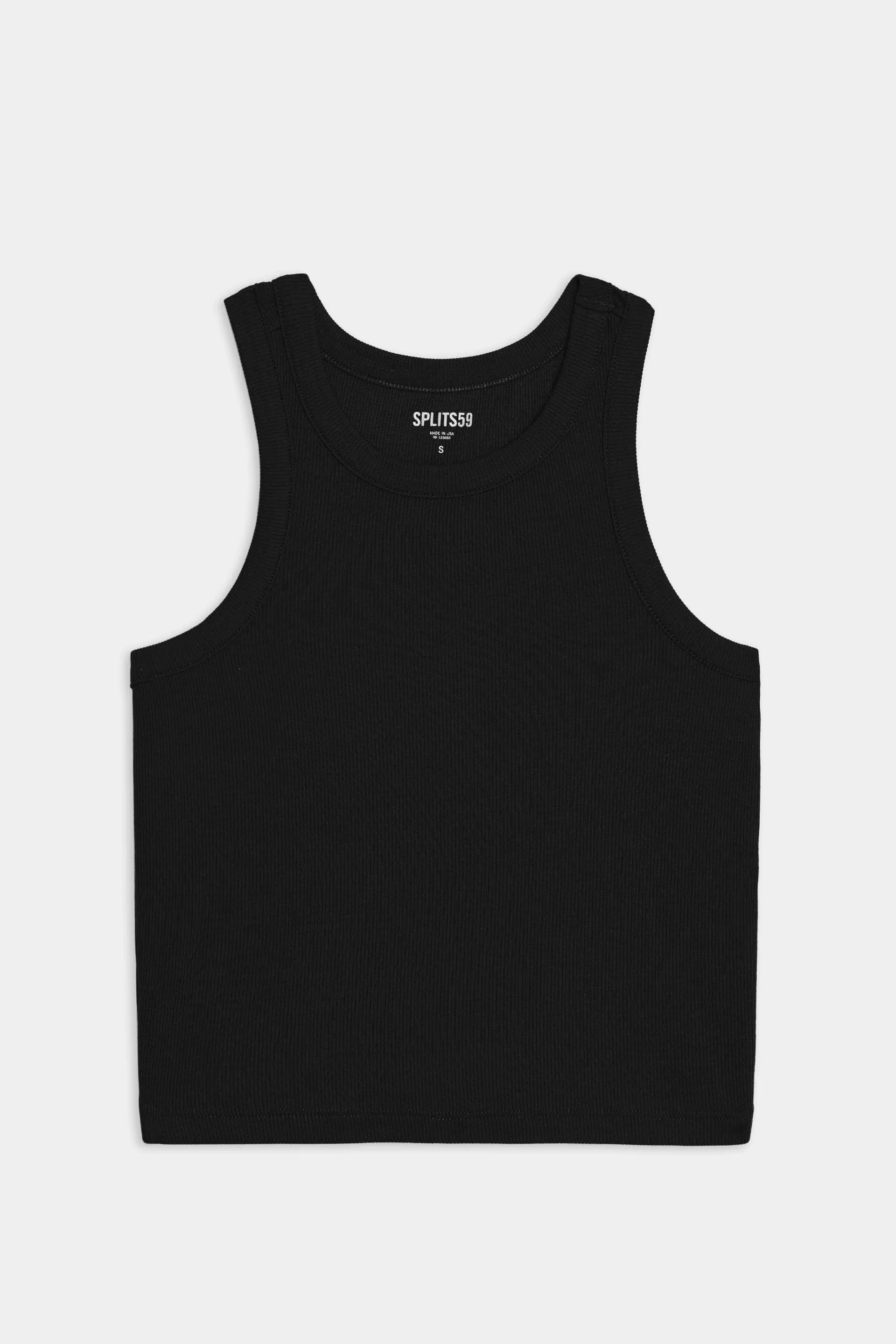 Splits59 Kiki Rib Crop Tank - Black
