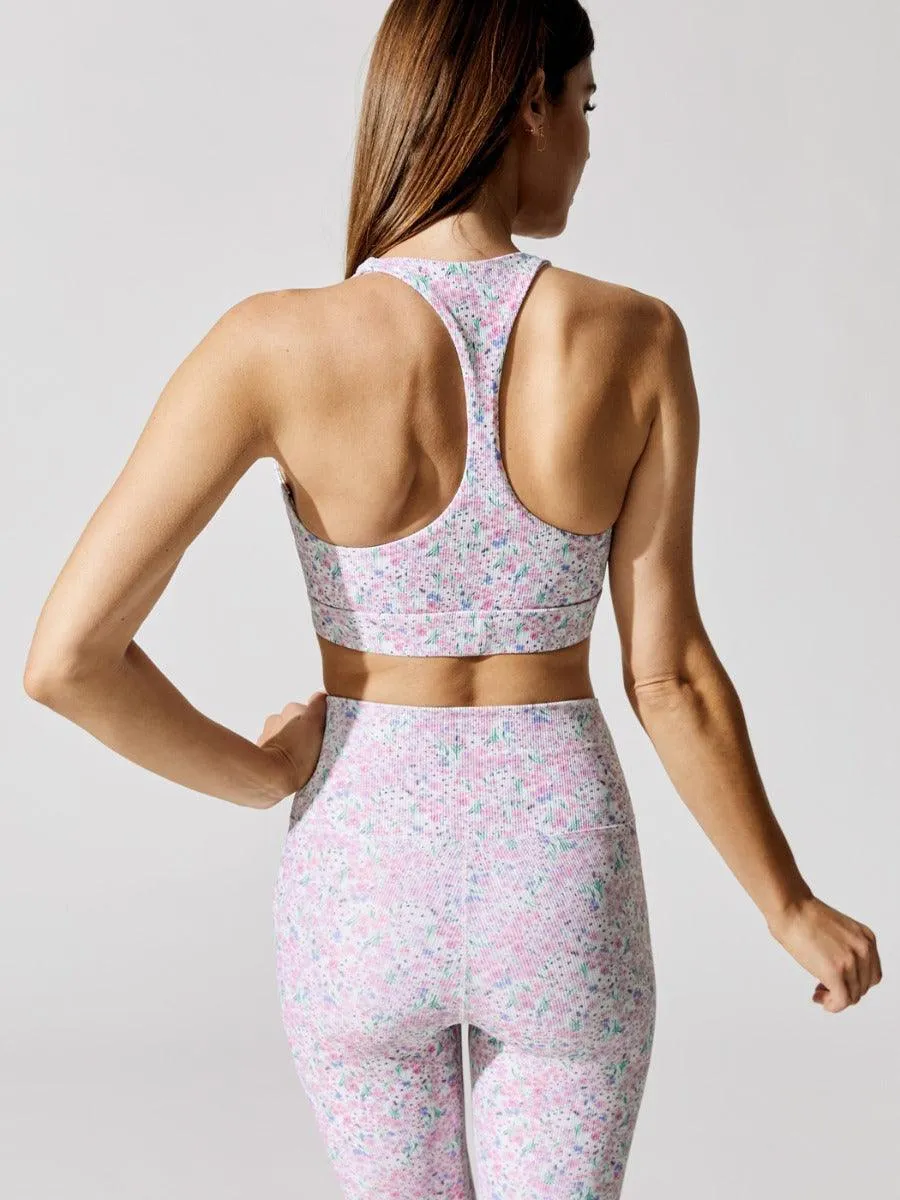 Summer Floral Elastic Breathable Tight Yoga Set