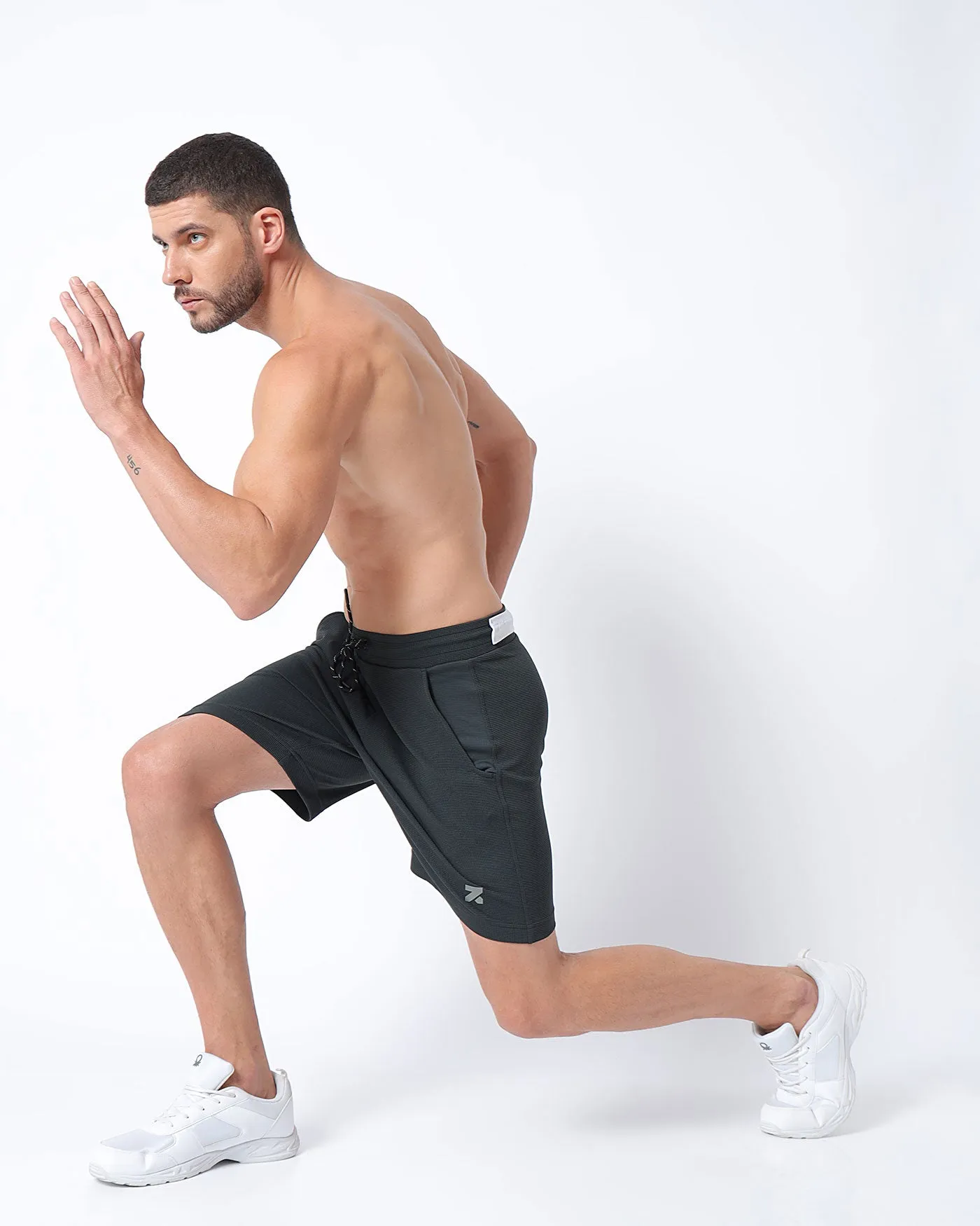 SuperVent Training Shorts with Towel Holder Forest-Black