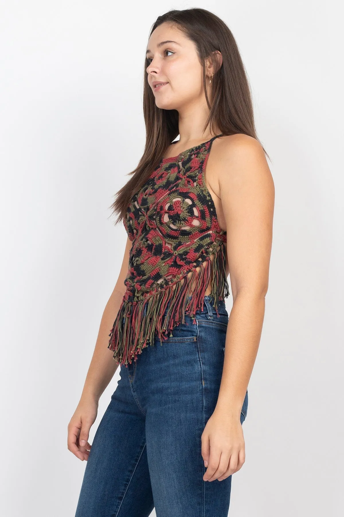 Tie-Dye Mandala Hlt Crochet Top