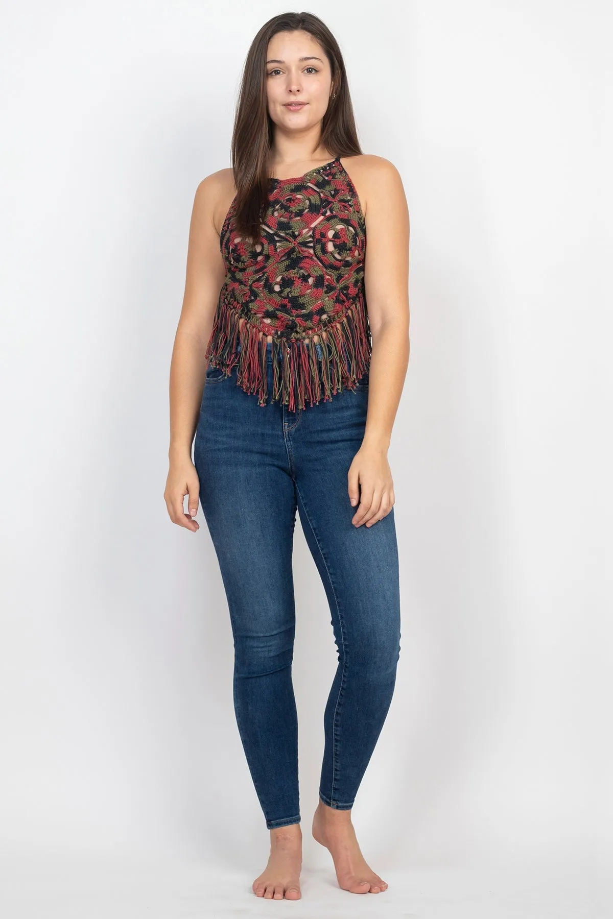 Tie-Dye Mandala Hlt Crochet Top