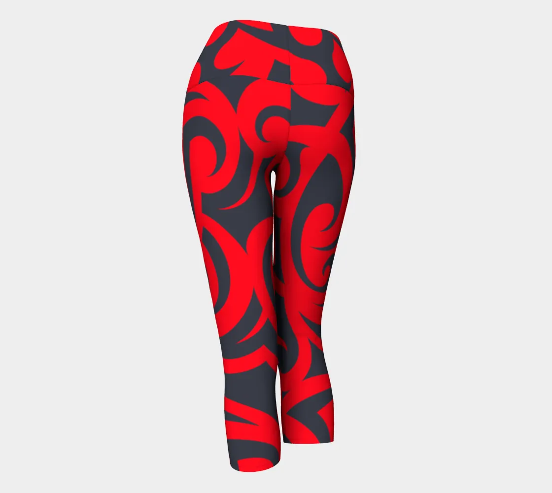 Tribal Scroll Yoga Leggings