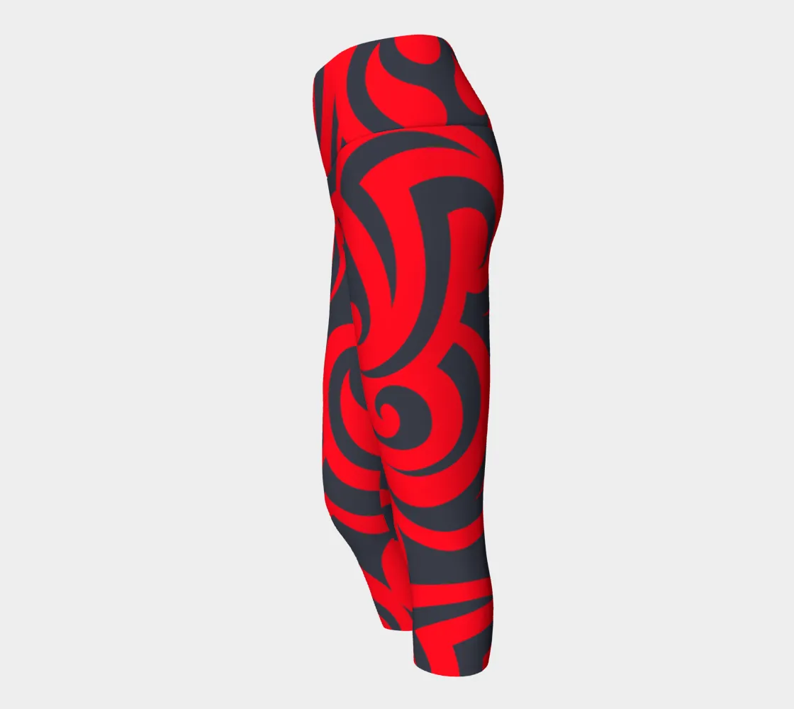 Tribal Scroll Yoga Leggings