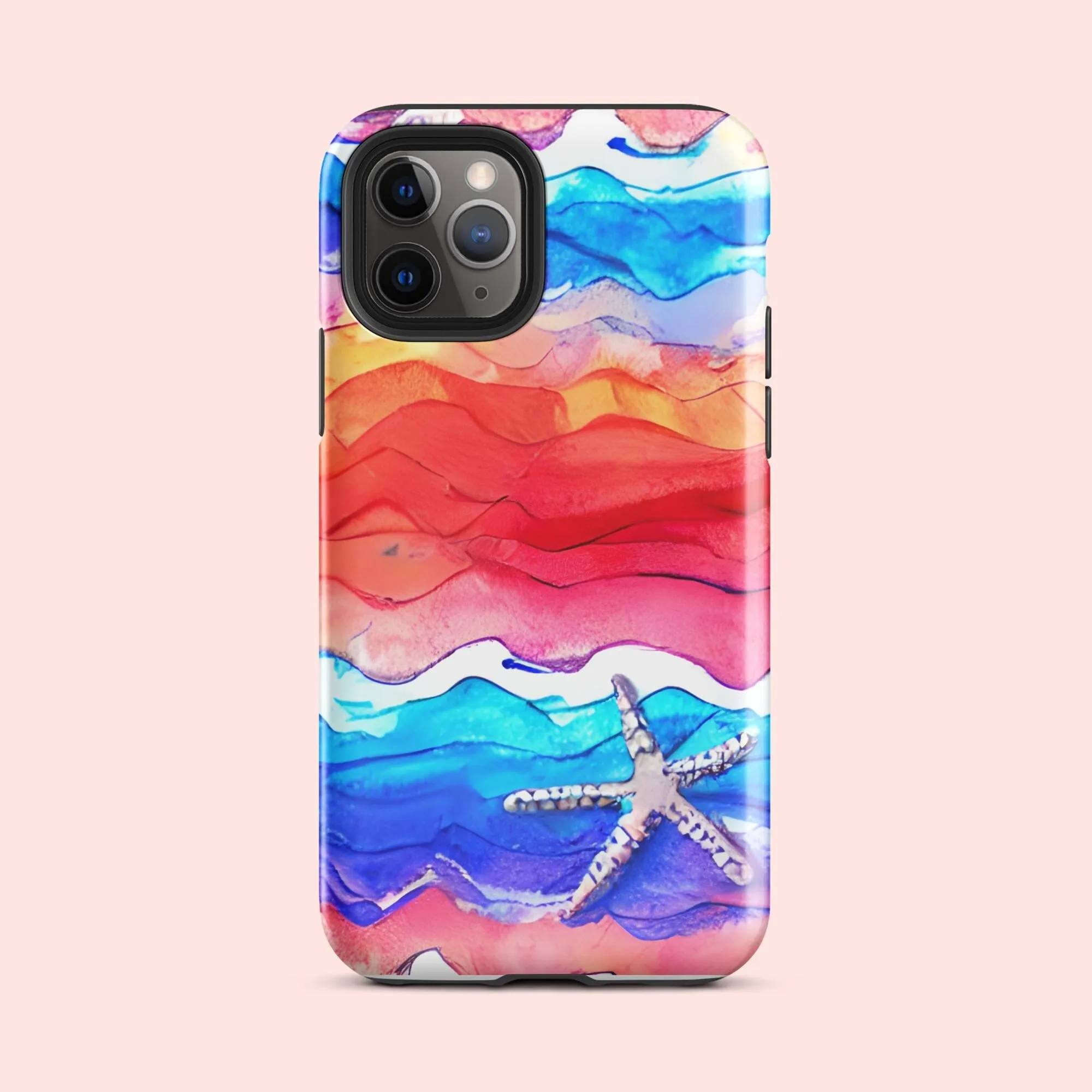 Watercolor Waves Starfish Tough Case for iPhone®