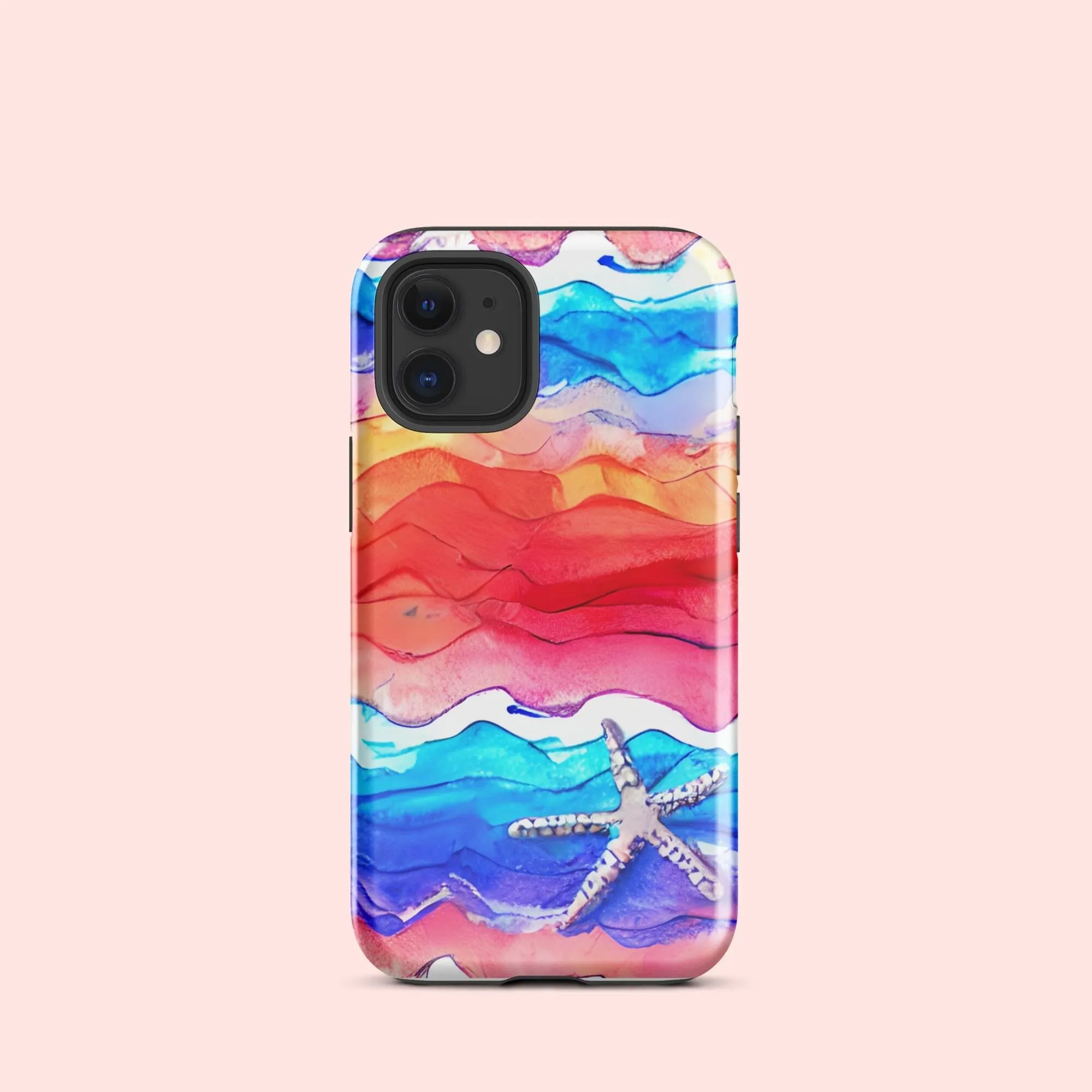 Watercolor Waves Starfish Tough Case for iPhone®