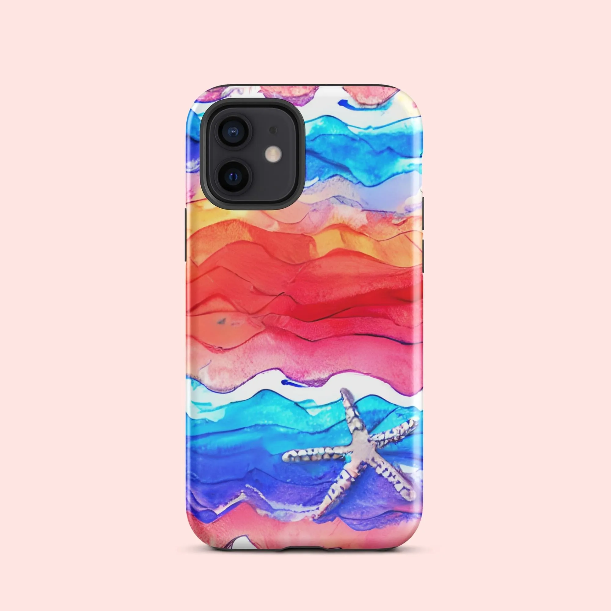 Watercolor Waves Starfish Tough Case for iPhone®