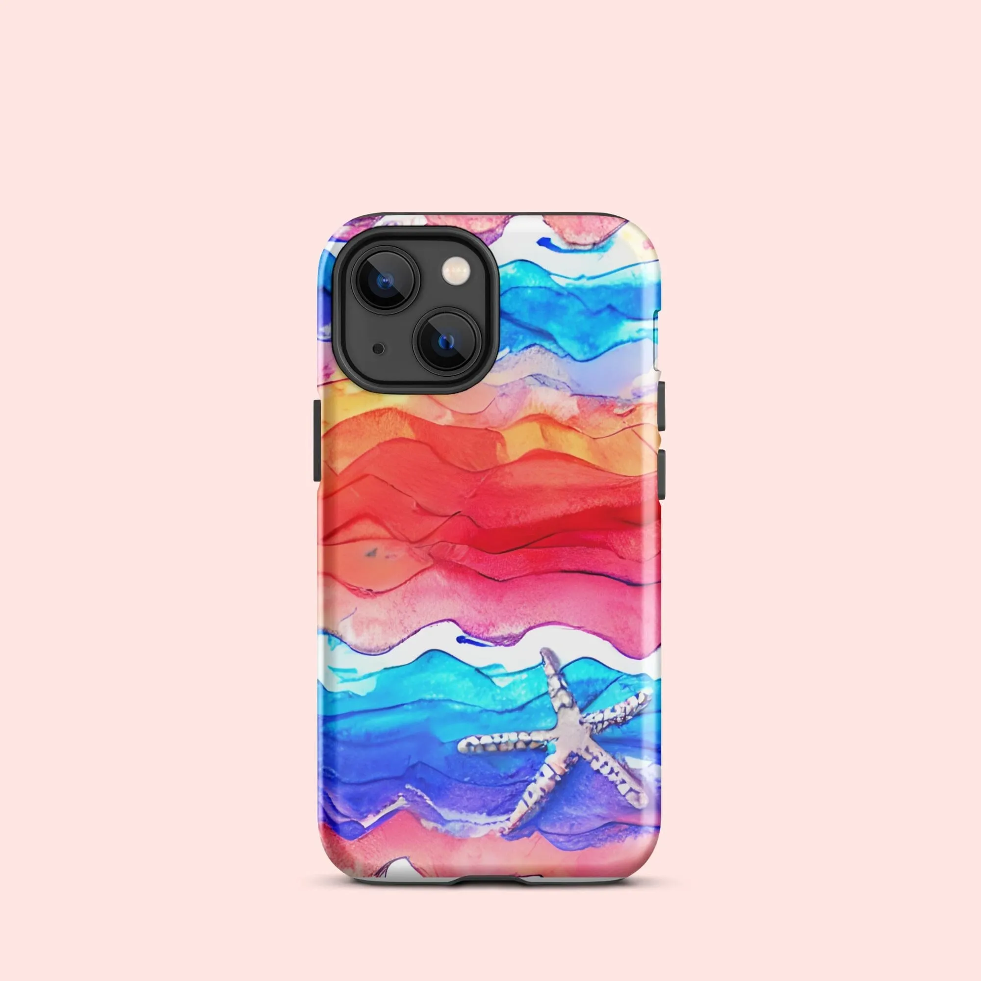 Watercolor Waves Starfish Tough Case for iPhone®