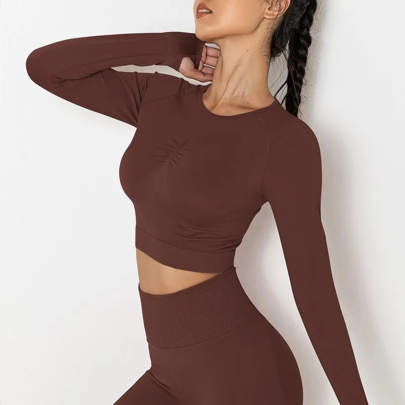 Women Long Sleeve Yoga Tops
