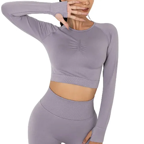 Women Long Sleeve Yoga Tops