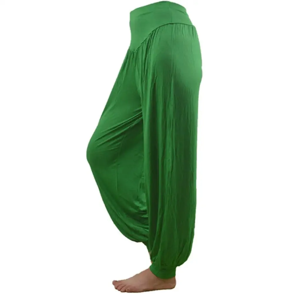 Women’s Boho Harem Pants - Comfy Loose Long Yoga Trousers, Belly Dance Wide Leg Bloomers & Casual Sweatpants