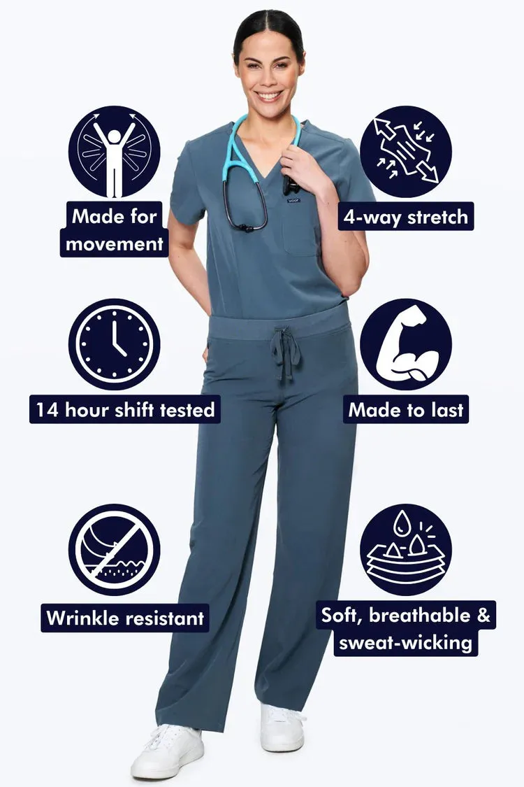 Women's Essential Straight-Cut Scrub Pants - Petite and Tall