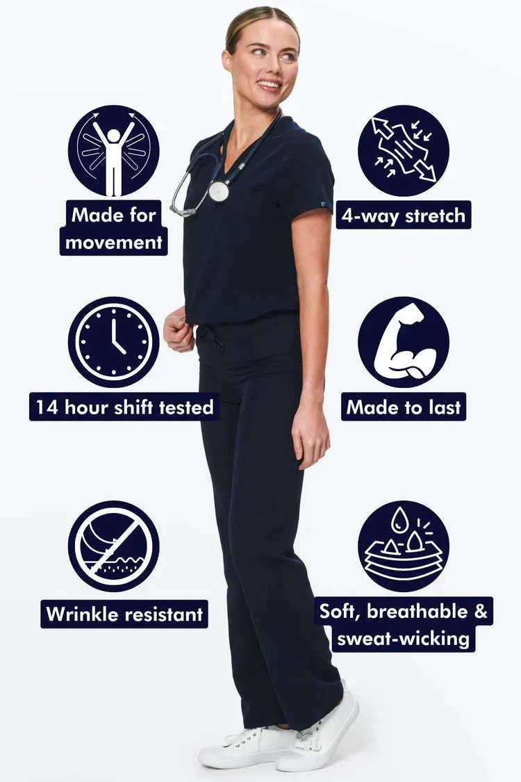 Women's Essential Straight-Cut Scrub Pants - Petite and Tall