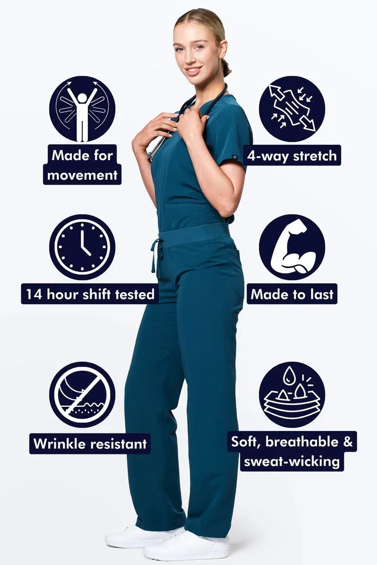 Women's Essential Straight-Cut Scrub Pants - Petite and Tall