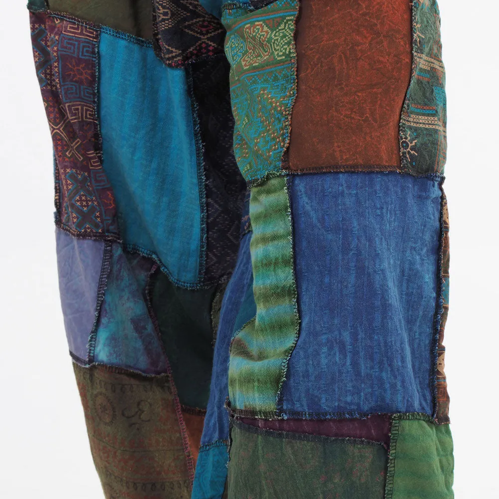 Women's Patchwork Harem Pants Ocean Calm