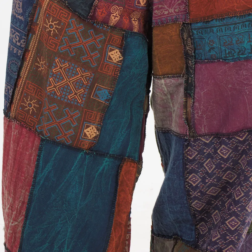 Women's Patchwork Harem Pants Ocean Calm