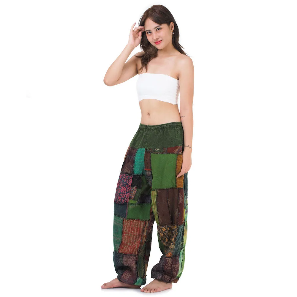 Women's Patchwork Harem Pants Ocean Calm