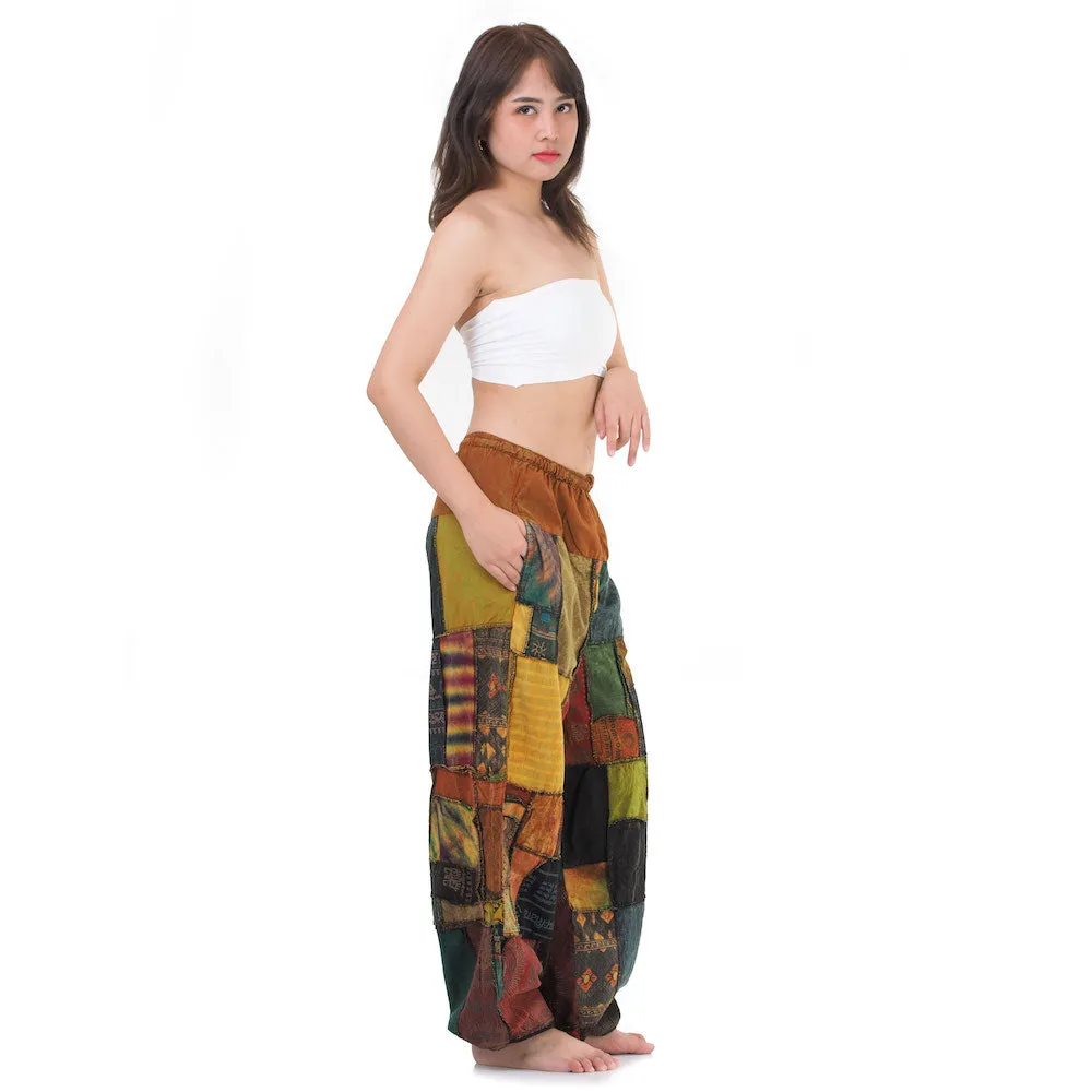 Women's Patchwork Harem Pants Ocean Calm