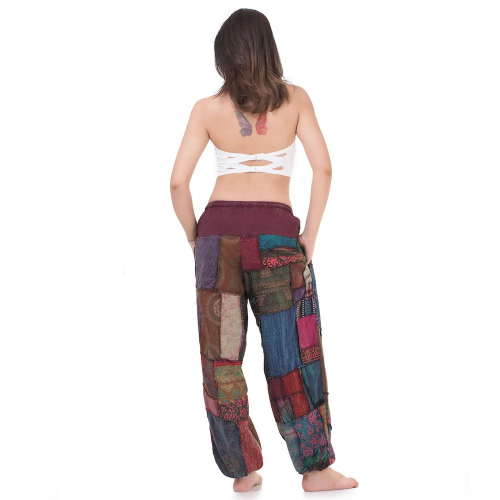 Women's Patchwork Harem Pants Ocean Calm