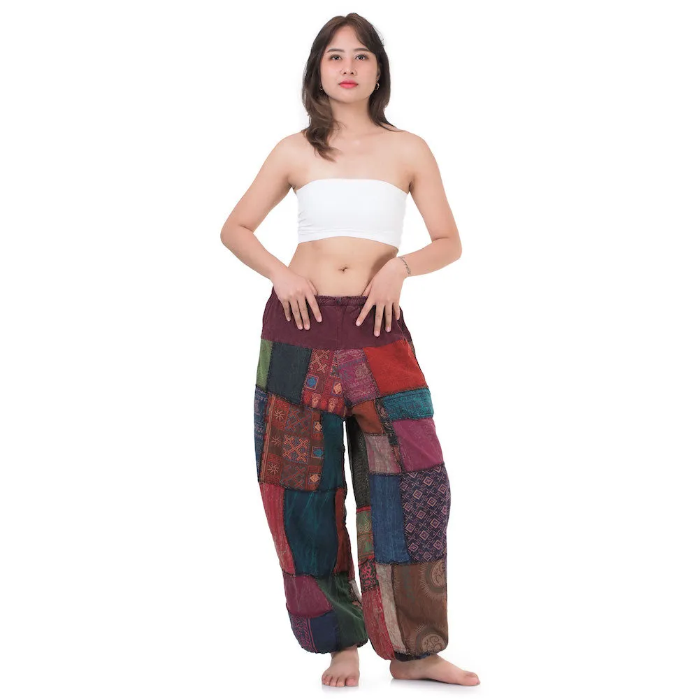 Women's Patchwork Harem Pants Ocean Calm